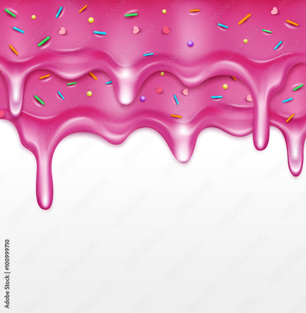 vector icing with sprinkles (element for design)