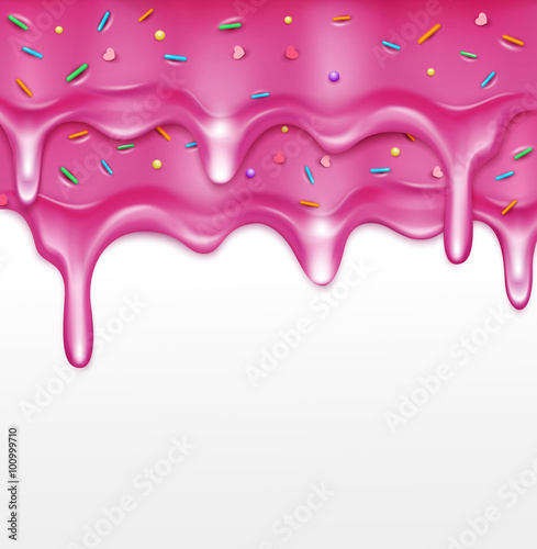 vector icing with sprinkles (element for design) © Alkestida
