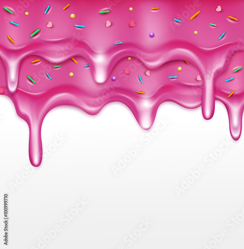 vector icing with sprinkles (element for design)