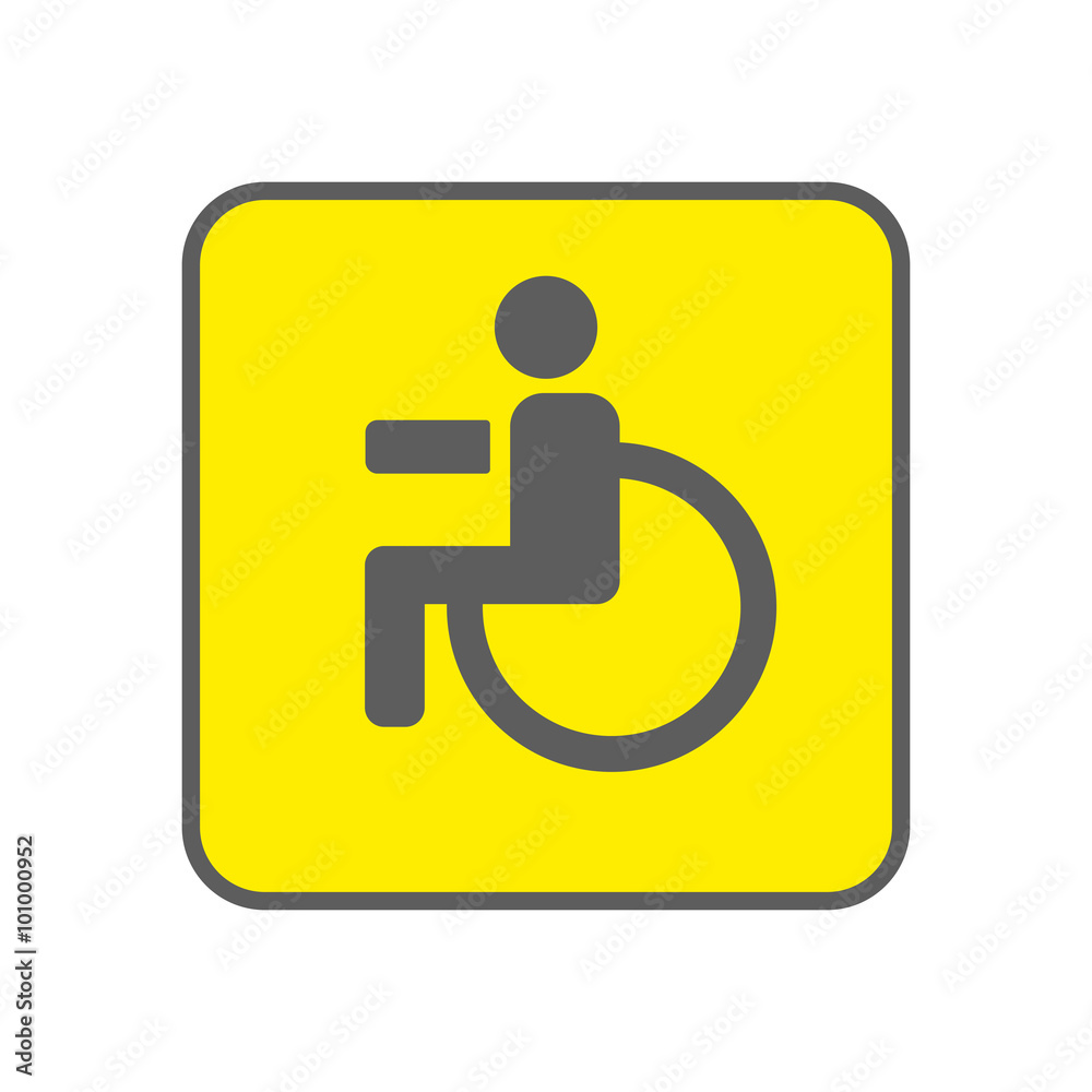 Disabled Person vector icon Disabled Person vector icon