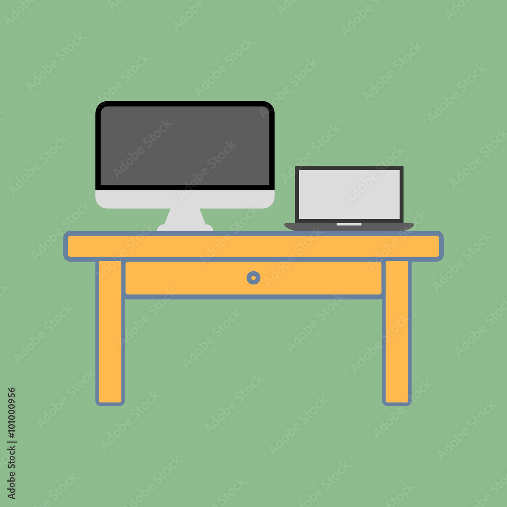 Working place vector Working place vector