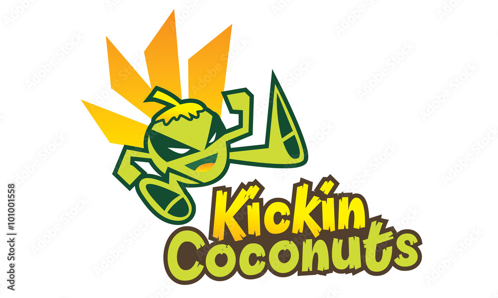 Kickin Coconuts logo. Kickin Coconuts logo.