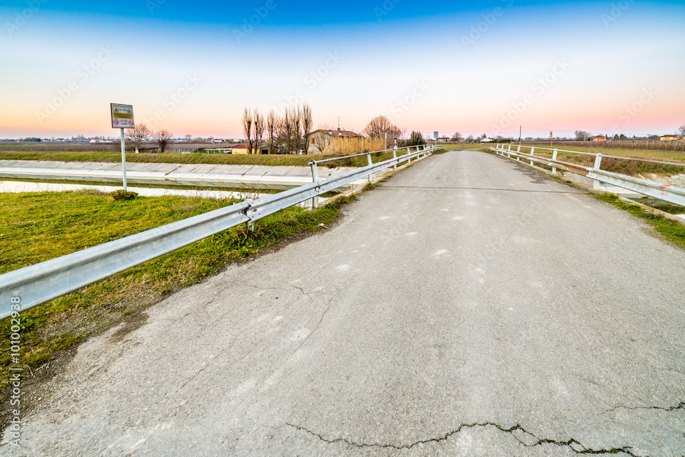 Fototapeta premium bridge on water canal