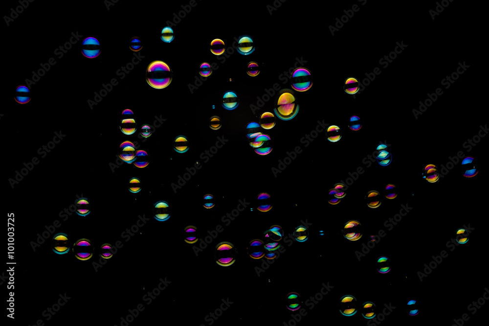 Soap Bubbles On A Black Background Soap Bubbles On A Black Background