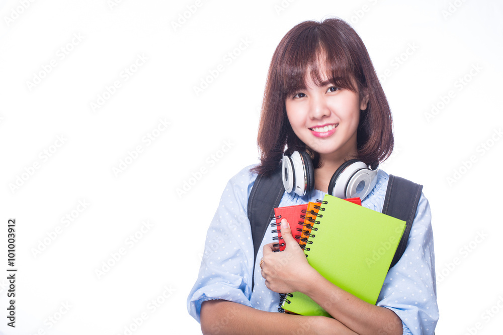Young student find textbook for search and learn knowleadge Young student find textbook for search and learn knowleadge