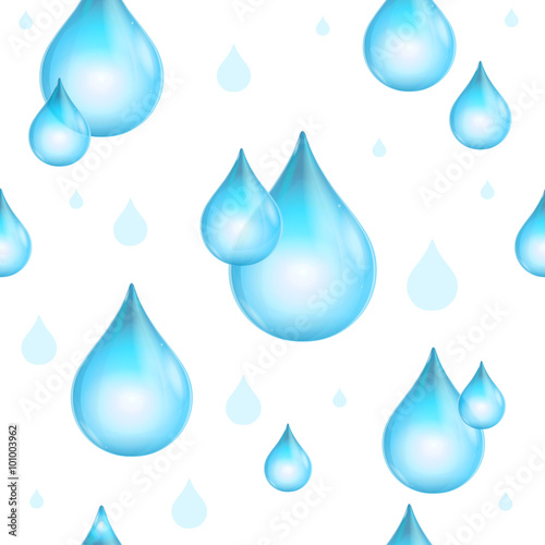 Rain Drop Seamless Pattern Background. Vector