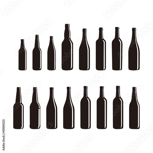 Black silhouettes Bottles