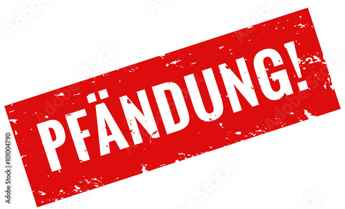 Pfändung Stempel rot