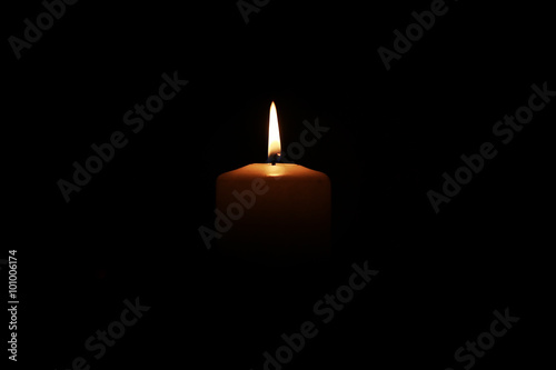 Fototapeta candle light isolated black