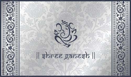 Ganesha, wedding card, royal Rajasthan, India