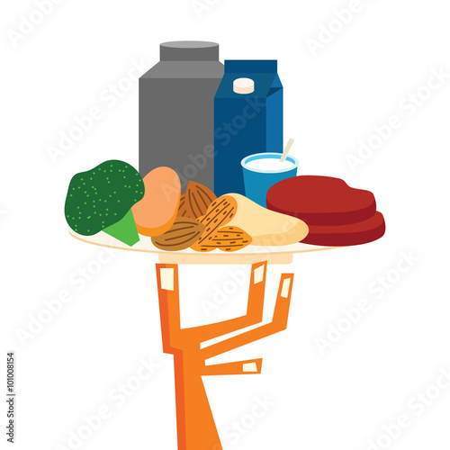 Eat more protein vector illustration