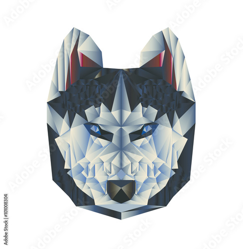 wolf poligon black