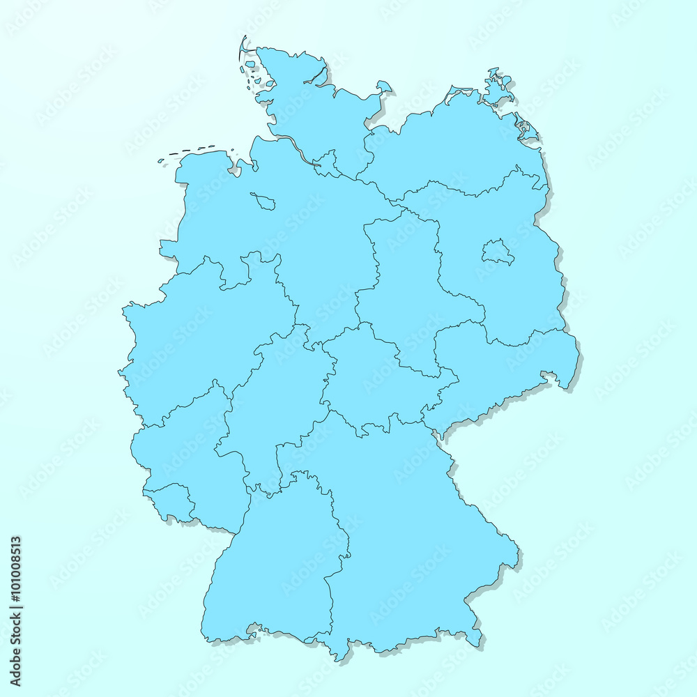 Germany map on white background vector Germany map on white background vector