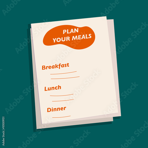 Plan your meals vector illustration