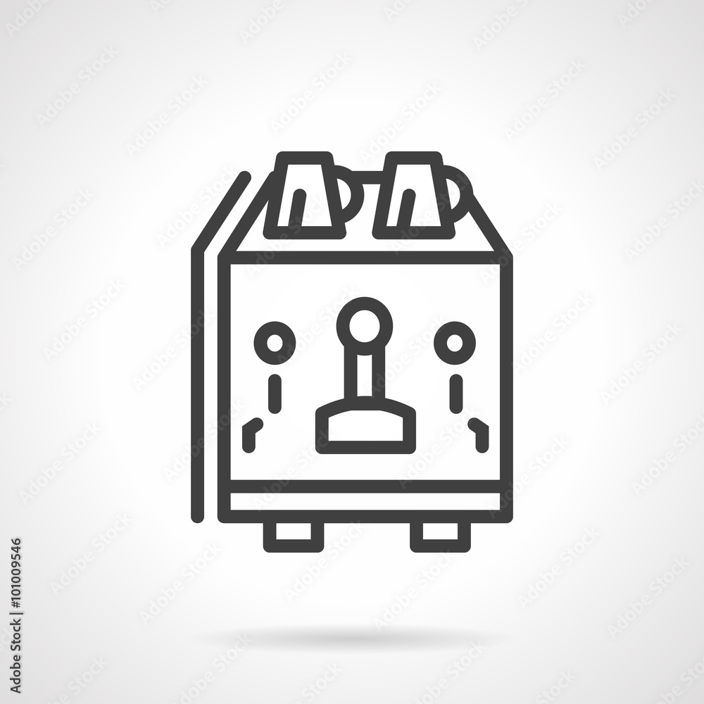 Coffee equipment simple line vector icon.