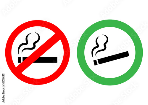 No smoking sign on white background