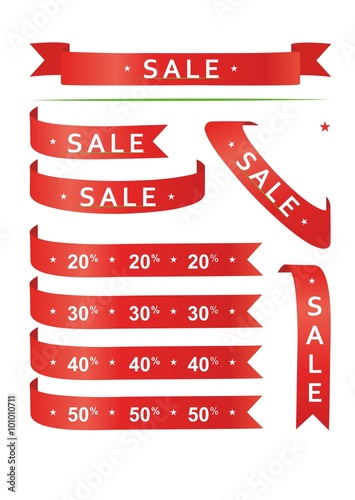 красная лента "SALE"