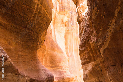 The Siq, the narrow slot-canyon