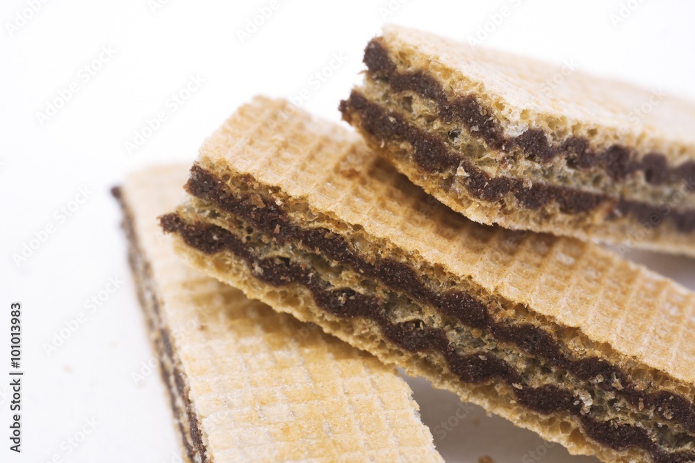 Wafers chocolate isolated on a white background Wafers chocolate isolated on a white background