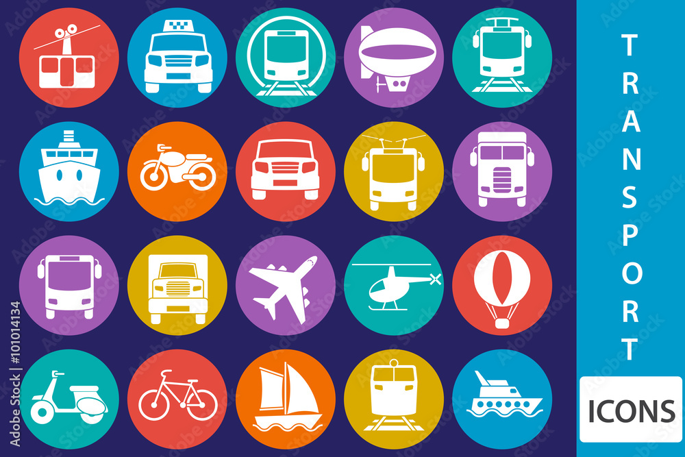 Vector transport icons