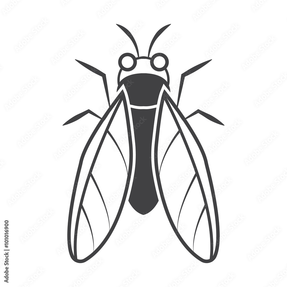 Φωτογραφία gadfly black simple icon on white background for web