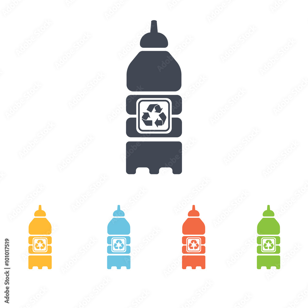 Fototapeta premium recycling bottle icon