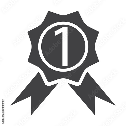 reward black simple icon on white background for web
