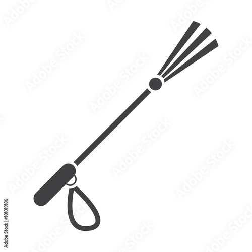 whip black simple icon on white background for web photo