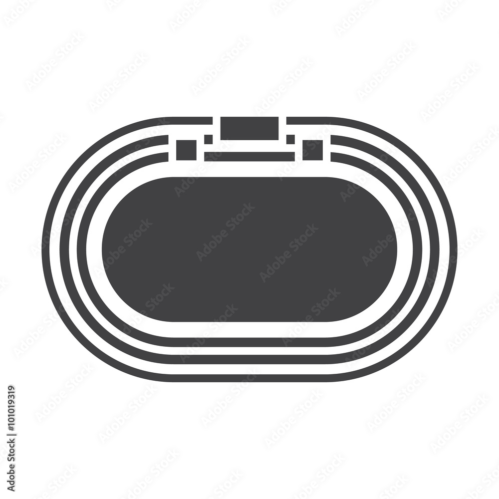 Εκτύπωση καμβά hippodrome black simple icon on white background for web