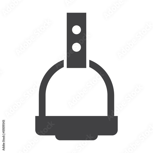 stirrup black simple icon on white background for web