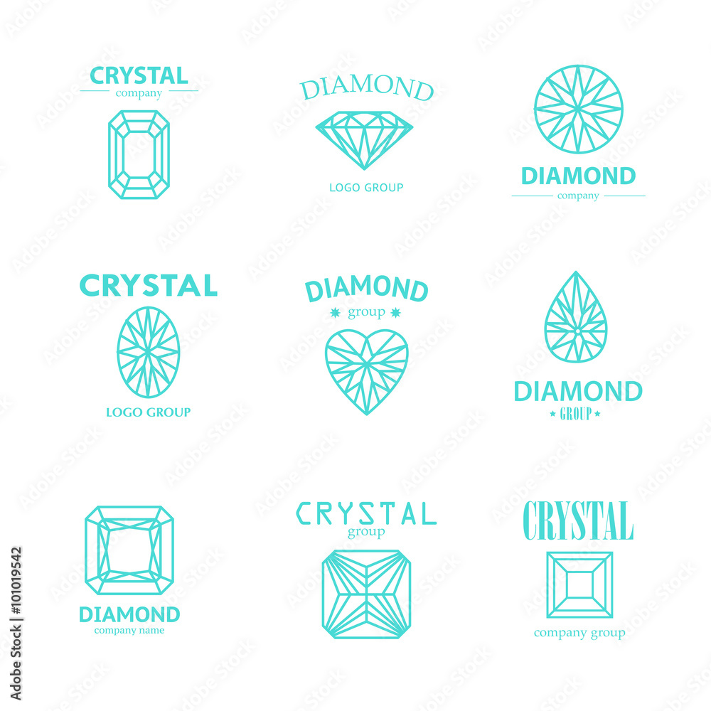 Diamond logo set