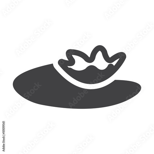 nenuphar black simple icon on white background for web