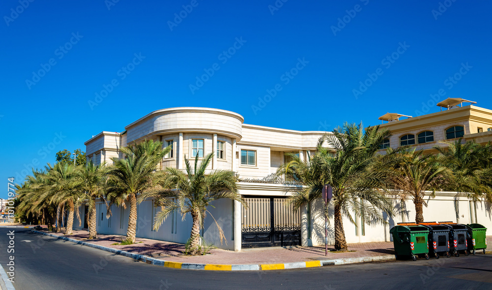 Houses in Abu Dhabi, the capital of the Emirates