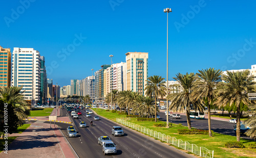Sultan Bin Zayed The First street in Abu Dhabi © Leonid Andronov