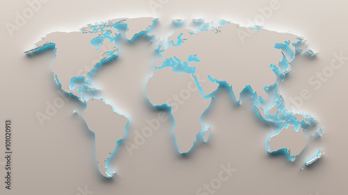 3d World map