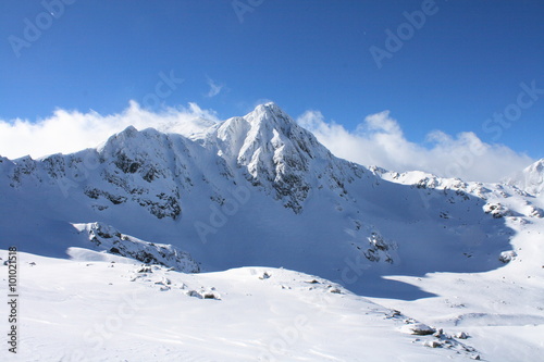 Winter landscape in Retezat mountains, Romania