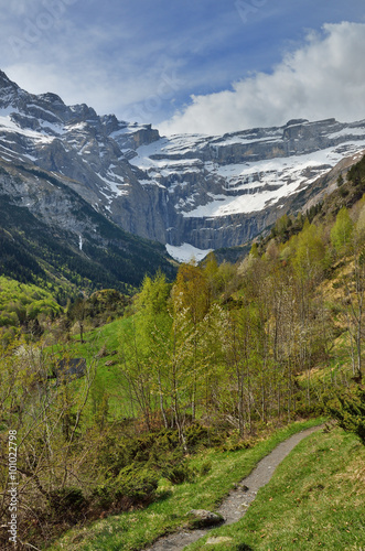 Spring view of the cirque of Gavarnie