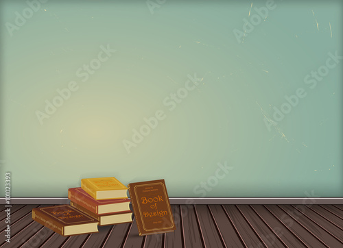 Vintage wallpaper background with wooden texture floor,To adapt or apply idea decoration for vintage style,apartment, gallery,office,wallpaper background room, elements, interior,vector, illustration