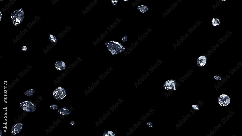 Diamonds falling down Diamonds falling down