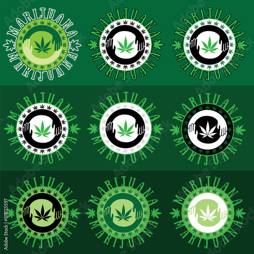 marijuana cannabis ganja icon vector illustration