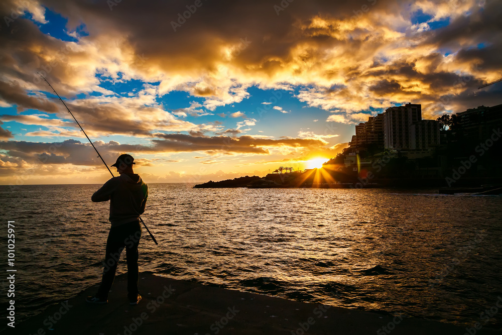 Fototapeta premium Evening fishing
