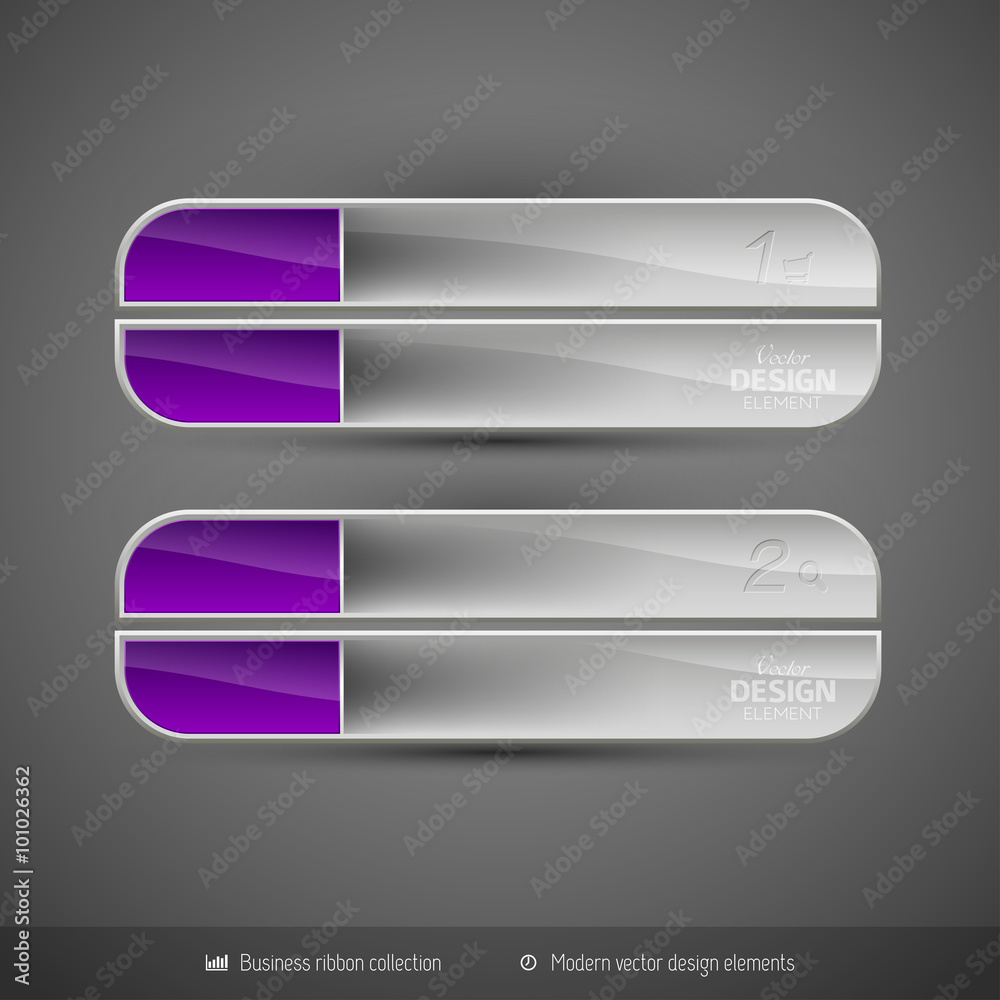 Vector business banners on the dark background for infographics