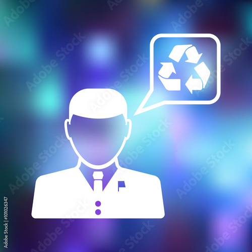 Speech about the ecology icon