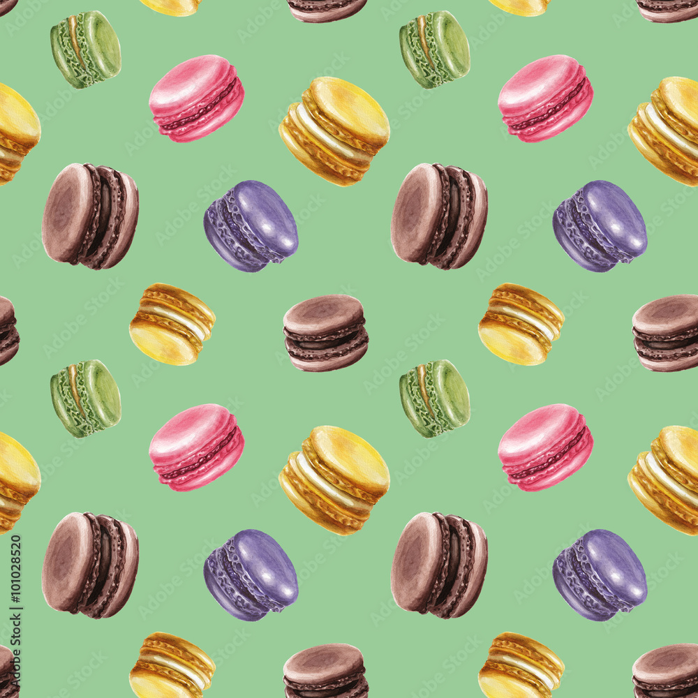 Watercolor macaron pattern Watercolor macaron pattern