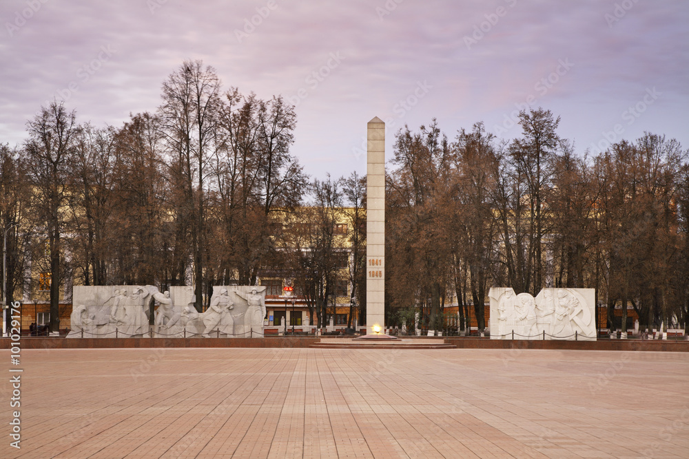Monument to fallen in Great Patriotic War in Podolsk. Russia
