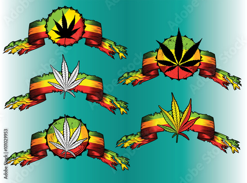 marijuana cannabis jamaican flag design background