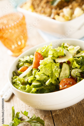 Green salad with vegetables