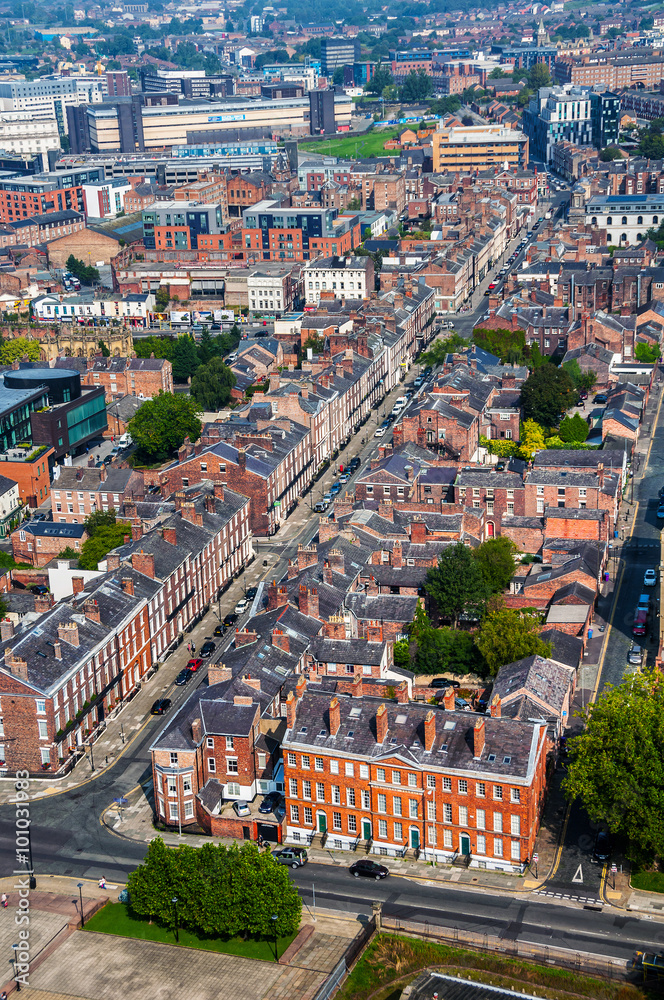 Aerial view of Liverpool