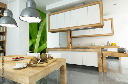 Couple in modern kitchen