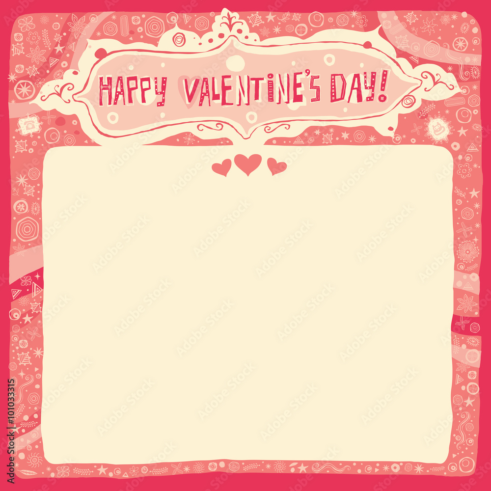 Happy Valentines Day Greeting card or invitation with Handlettering Typography and decorative background. Vector Illustration. Happy Valentines Day Greeting card or invitation with Handlettering Typography and decorative background. Vector Illustration.